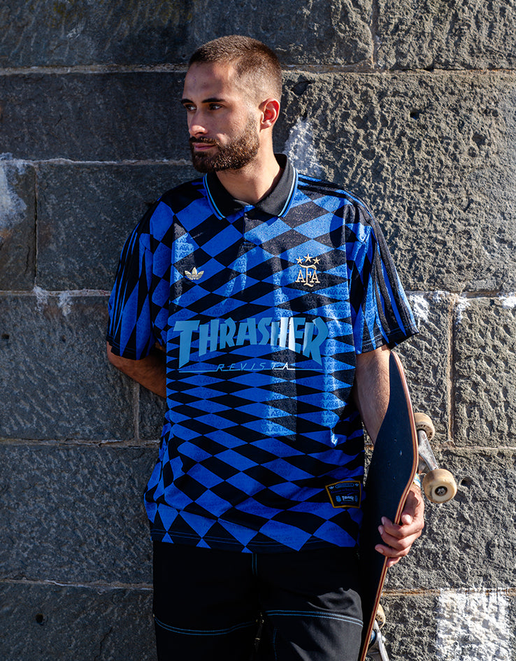 adidas x Thrasher x AFA S/S Jersey - Black/Blue – Route One