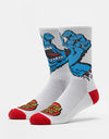 Santa Cruz Screaming Hand Socks - White