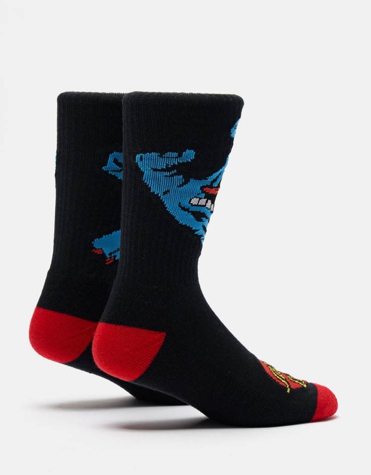 Santa Cruz Screaming Hand Crew Socks - Black