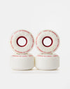 Ricta Clouds 86a Skateboard Wheels - White/Red