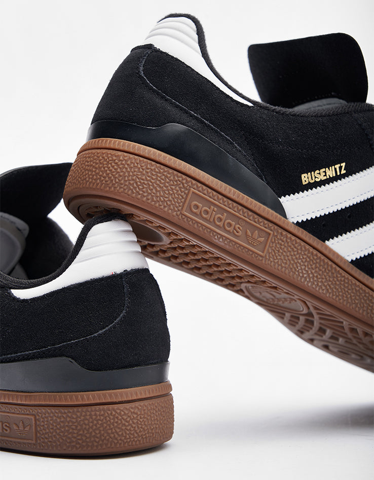 adidas Busenitz Pro Skate Shoes - Black/Running White/Metallic Gold
