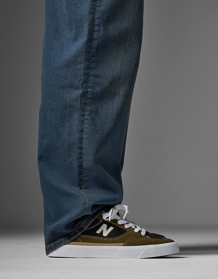 Route One Baggy Denim Jeans - Mid Wash