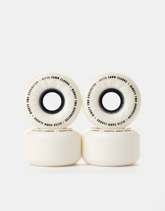 Ricta Clouds 92a Skateboard Wheels - White/Black