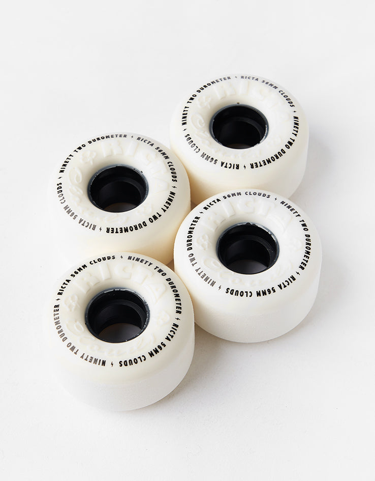 Ricta Clouds 92a Skateboard Wheels - White/Black