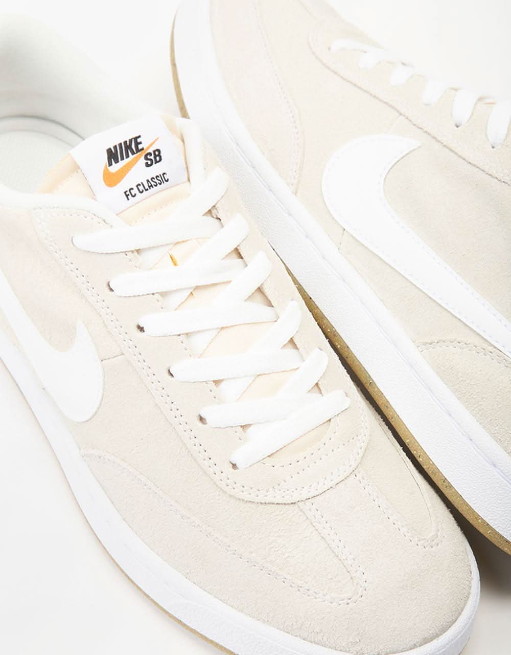 Nike SB FC Classic Low Skate Shoes - Summit White/Summit White-White