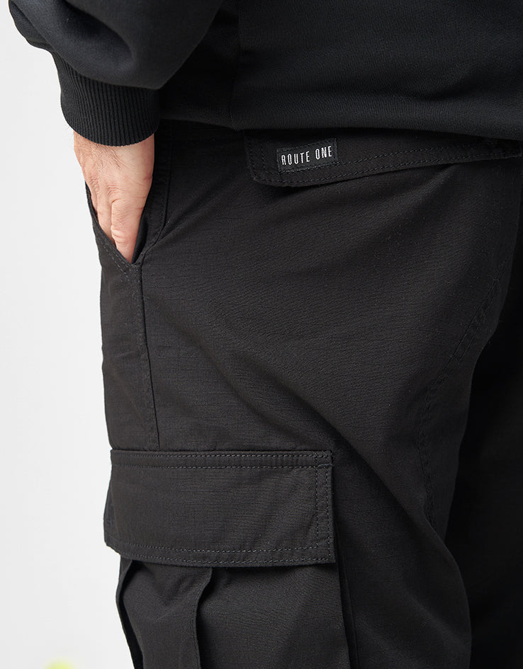 Route One Cargo Pants - Black
