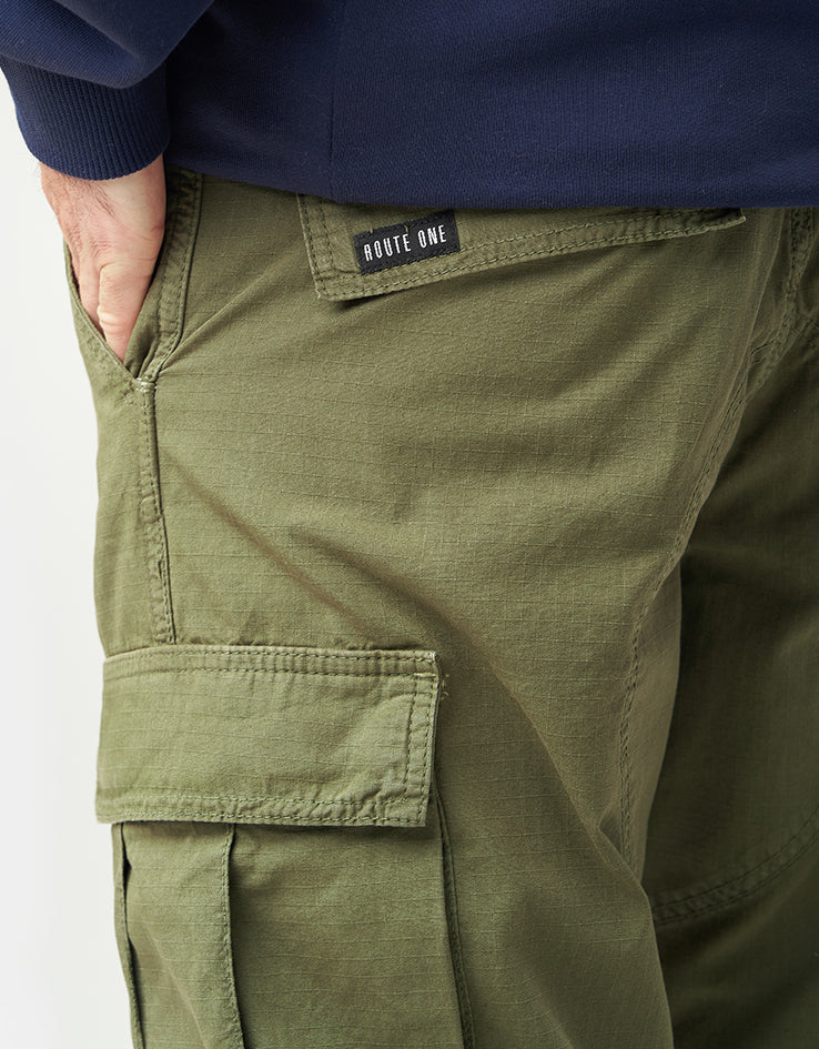 Route One Cargo Pants - Olive