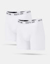Route One Classic Boxer Shorts 2 Pack - White