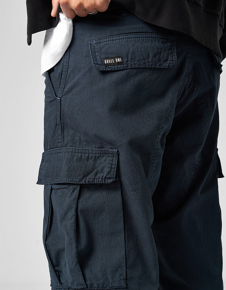 Route One Cargo Pants - Navy