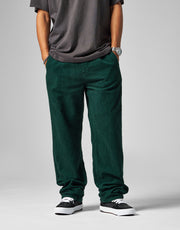 Route One Relaxed Fit Big Wale Cords - Forest Green