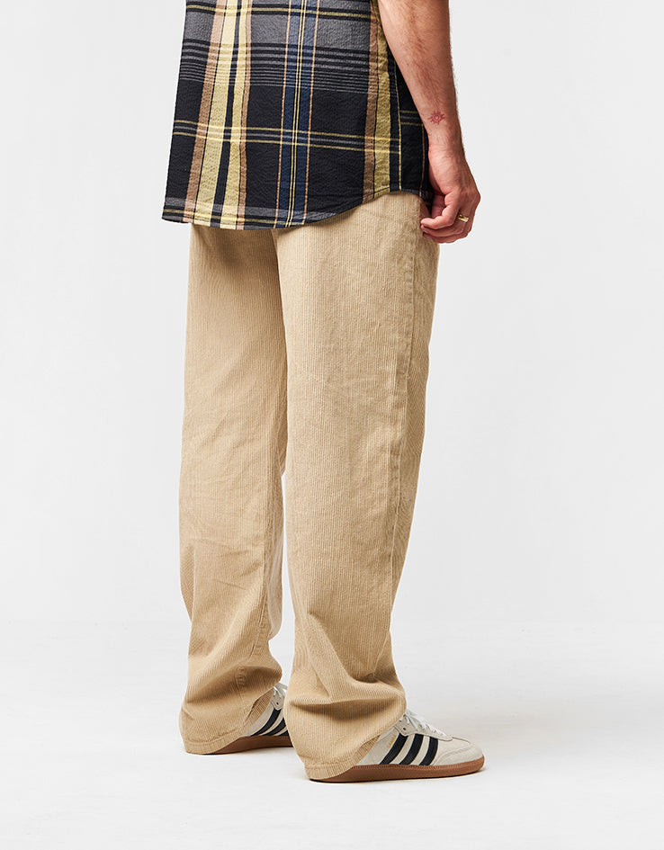 Route One Relaxed Fit Big Wale Cords - Stone