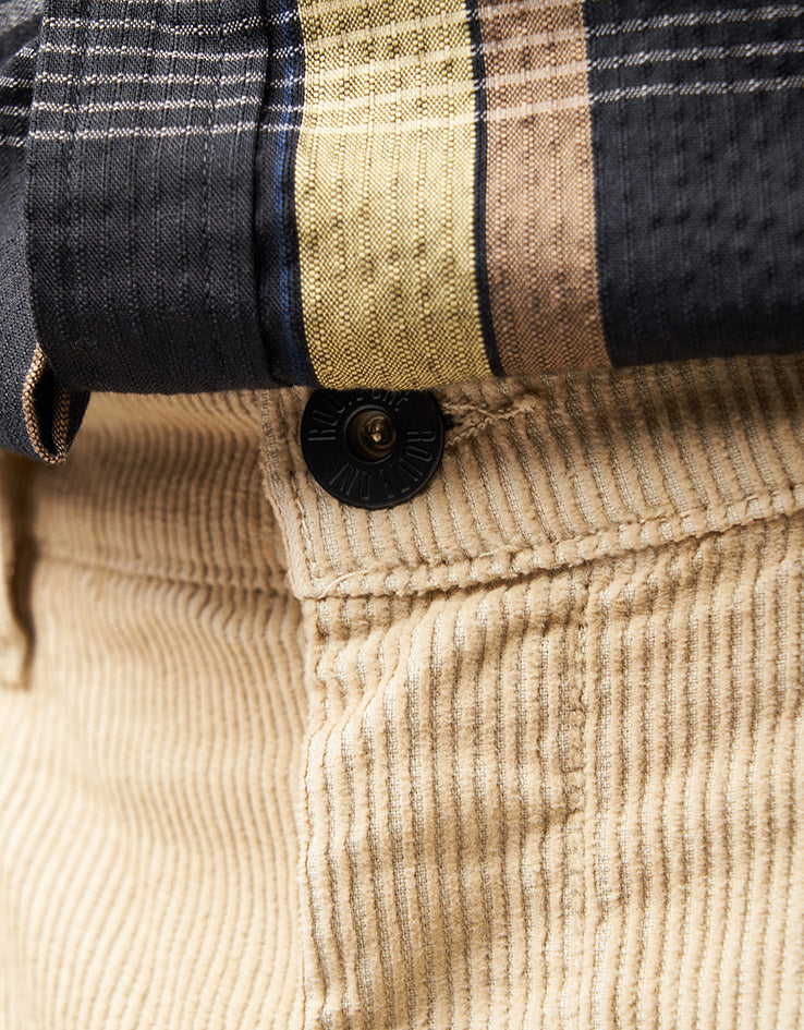 Route One Relaxed Fit Big Wale Cords - Stone