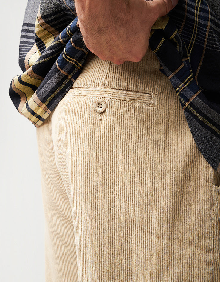 Route One Relaxed Fit Big Wale Cords - Stone