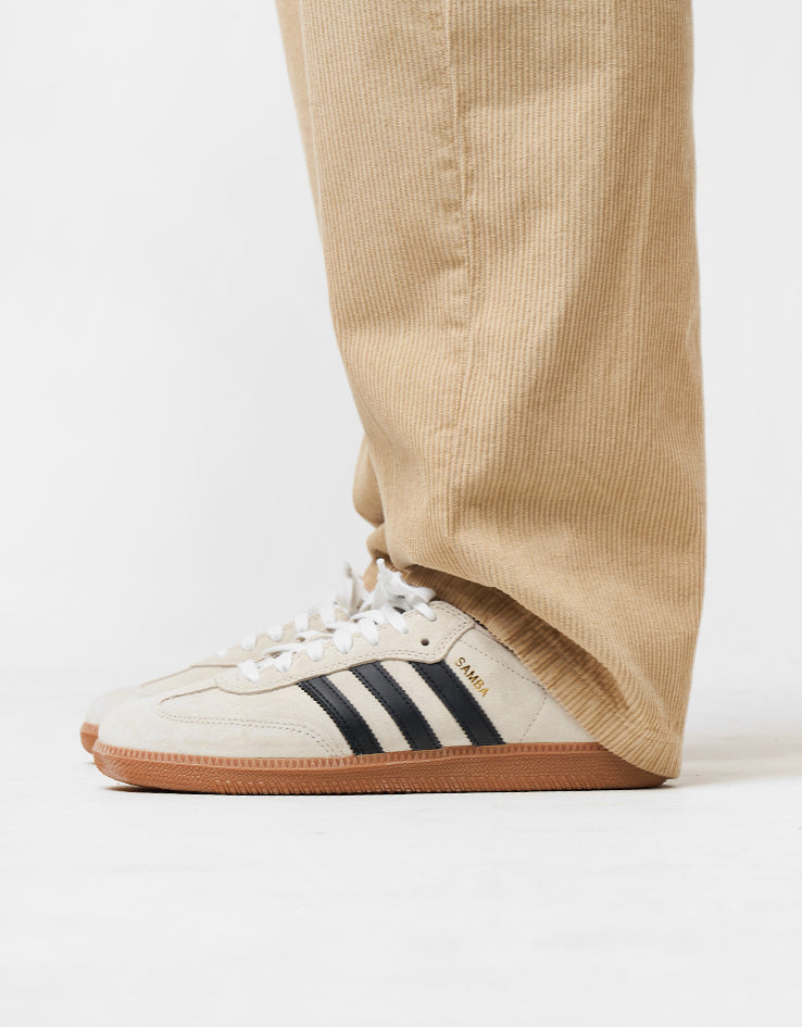 Route One Relaxed Fit Big Wale Cords - Stone