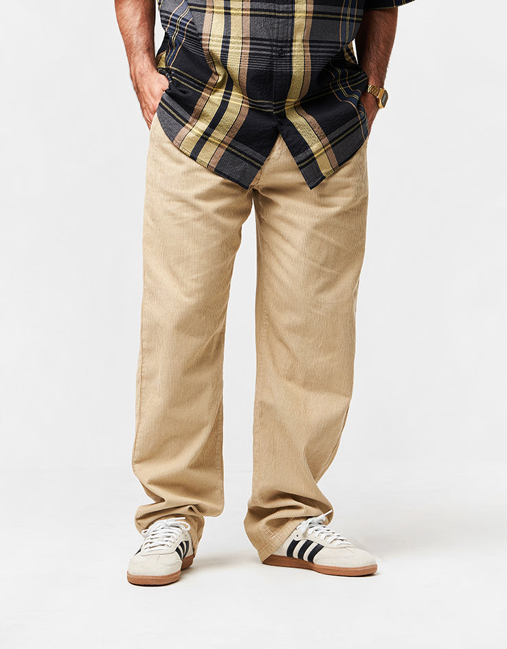 Route One Relaxed Fit Big Wale Cords - Stone