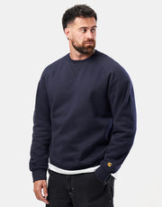 Carhartt WIP Chase Sweatshirt - Dark Navy/Gold