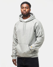 Carhartt WIP Hooded Chase Sweatshirt - Grey Heather/Gold