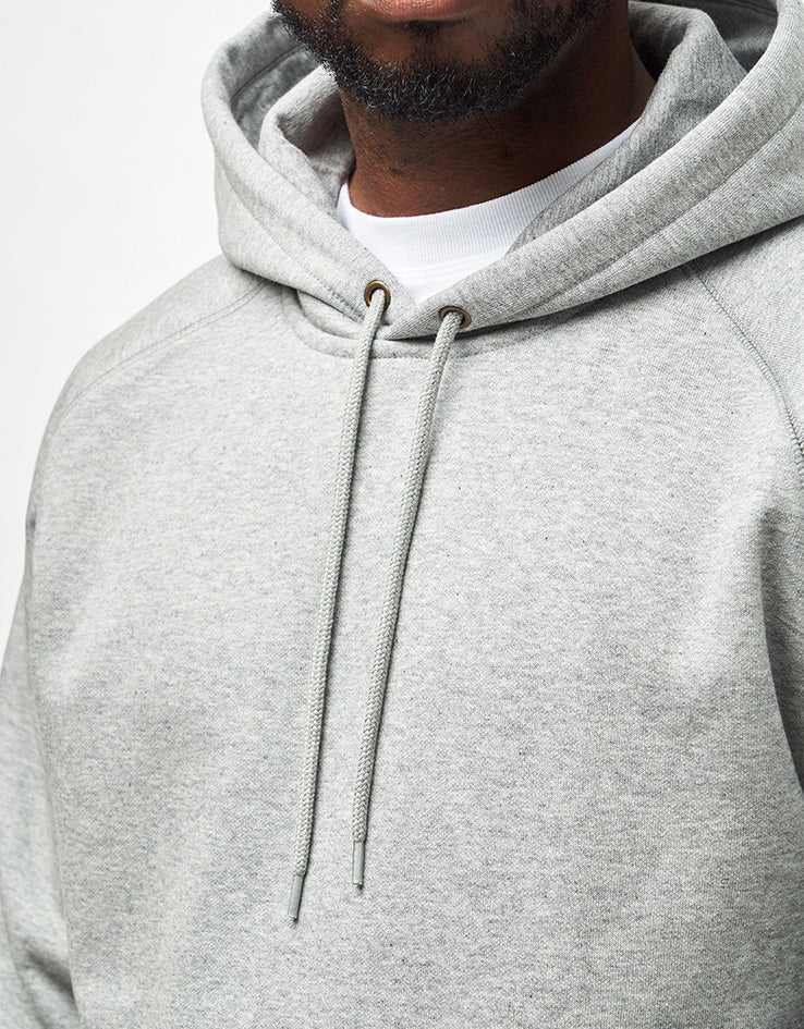 Carhartt WIP Hooded Chase Sweatshirt - Grey Heather/Gold