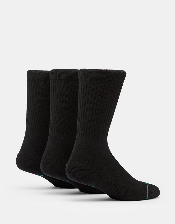 Stance Icon 3 Pack Classic Crew Socks - Black