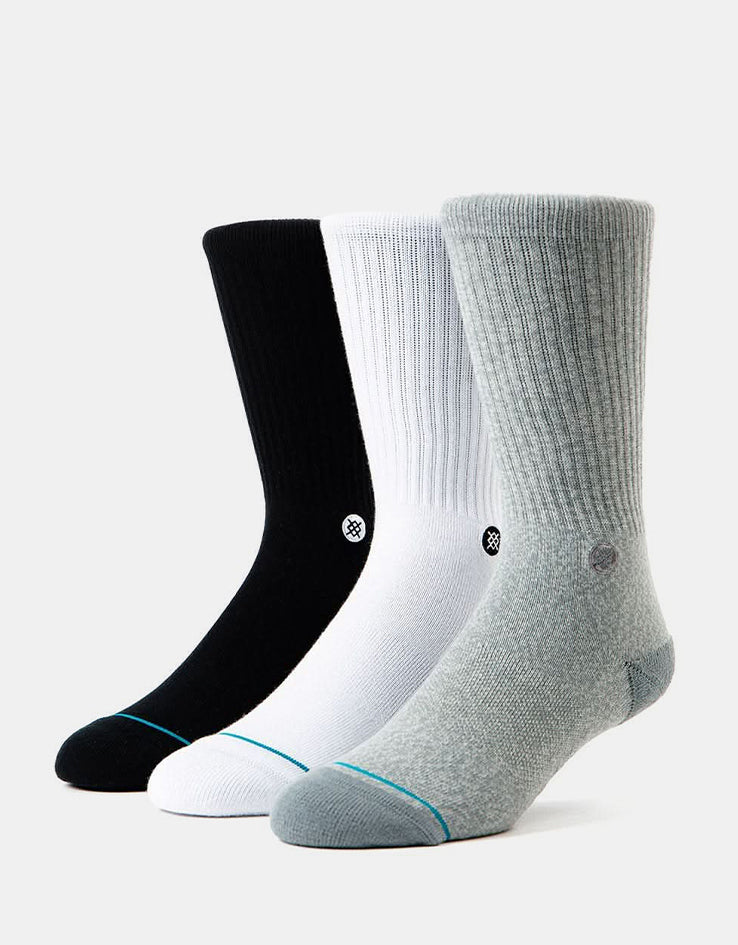 Stance Icon Classic Crew 3 Pack Socks - Multi