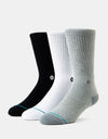 Stance Icon Classic Crew 3 Pack Socks - Multi