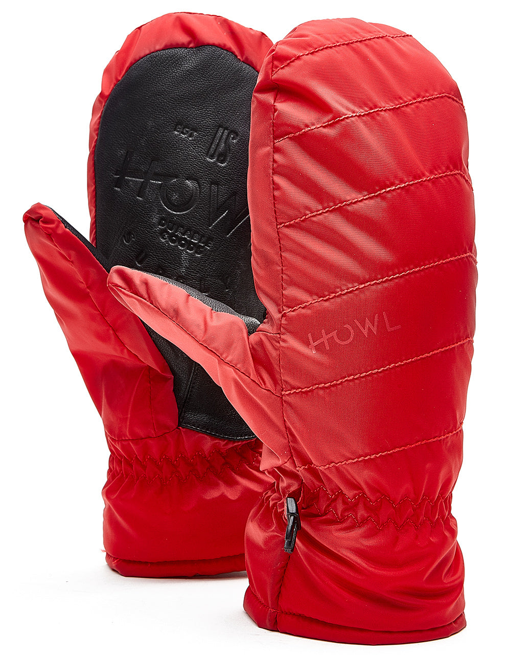Howl Daily Snowboard Mitts - Red