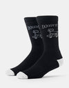 Route One Doggy Style Crew Socks - Black/White