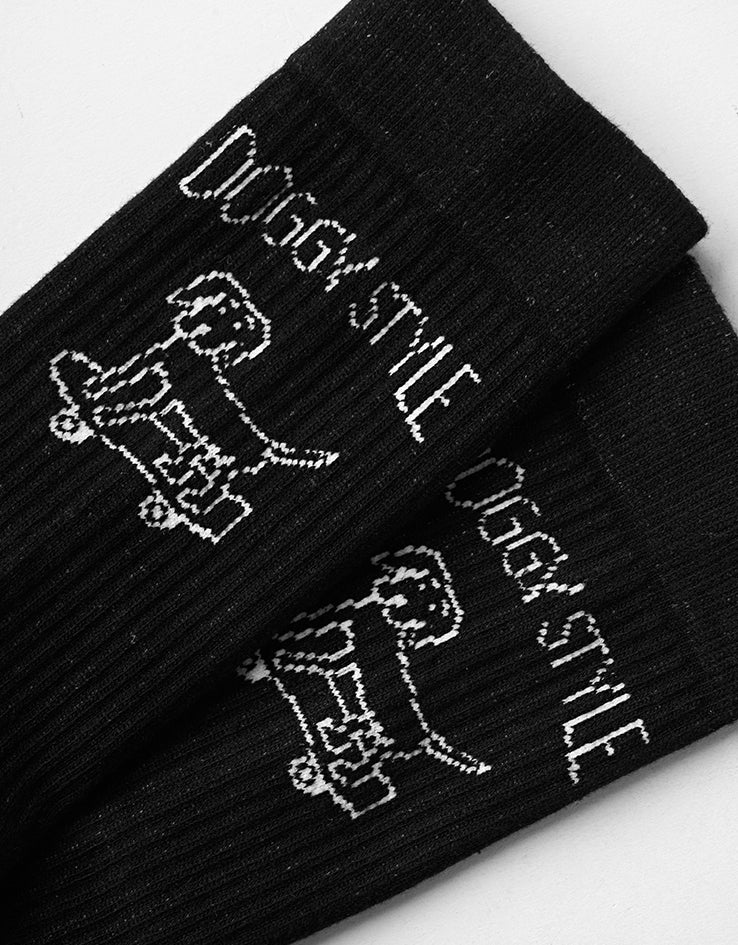 Route One Doggy Style Crew Socks - Black/White