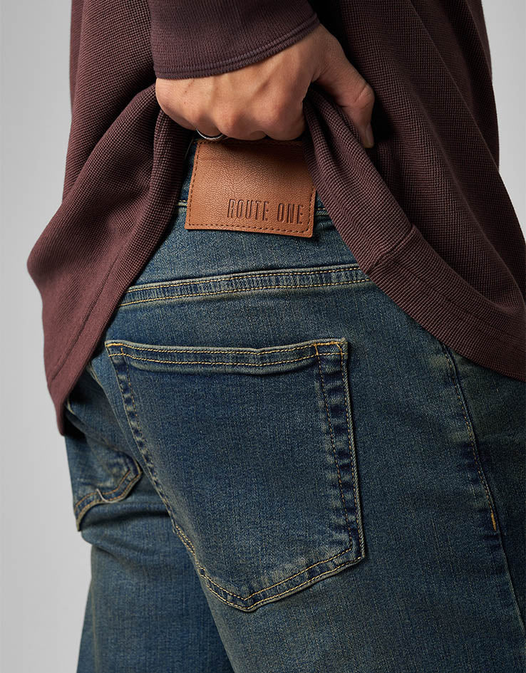 Route One Nineties Denim Jeans - Mid Wash
