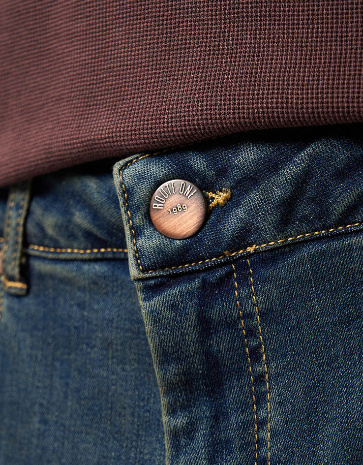 Route One Nineties Denim Jeans - Mid Wash