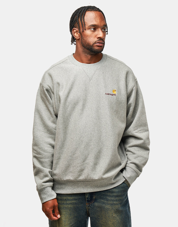 Carhartt WIP American Script Sweatshirt - Grey Heather