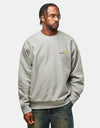 Carhartt WIP American Script Sweatshirt - Grey Heather