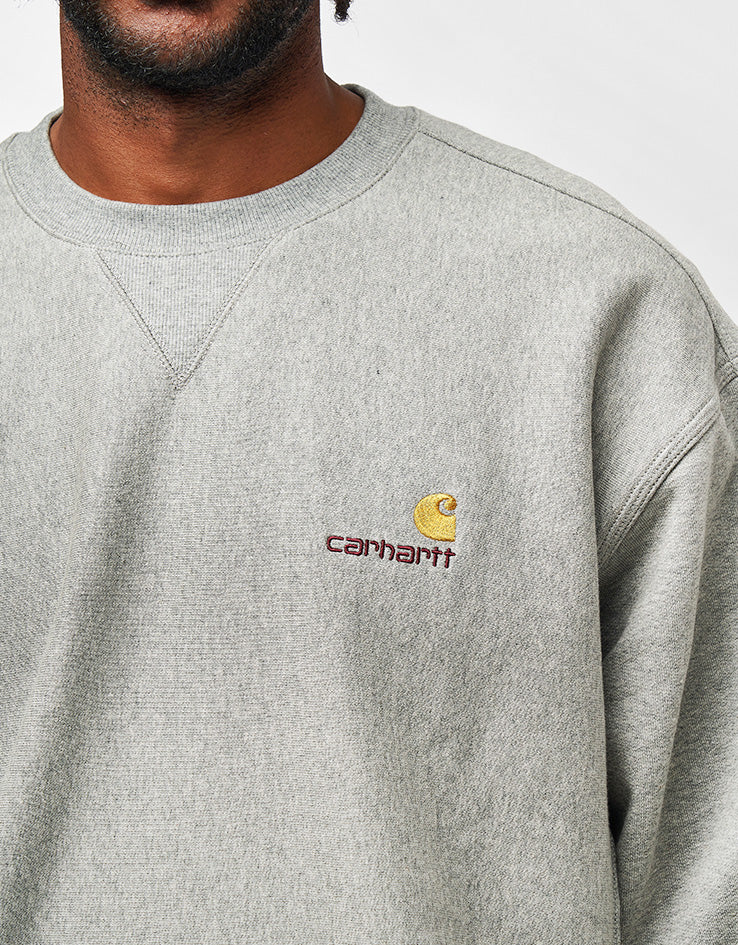 Carhartt WIP American Script Sweatshirt - Grey Heather