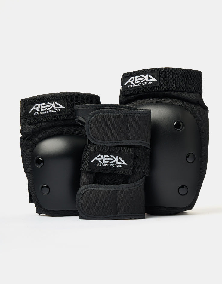 REKD Heavy Duty Junior Triple Pad Set - Black