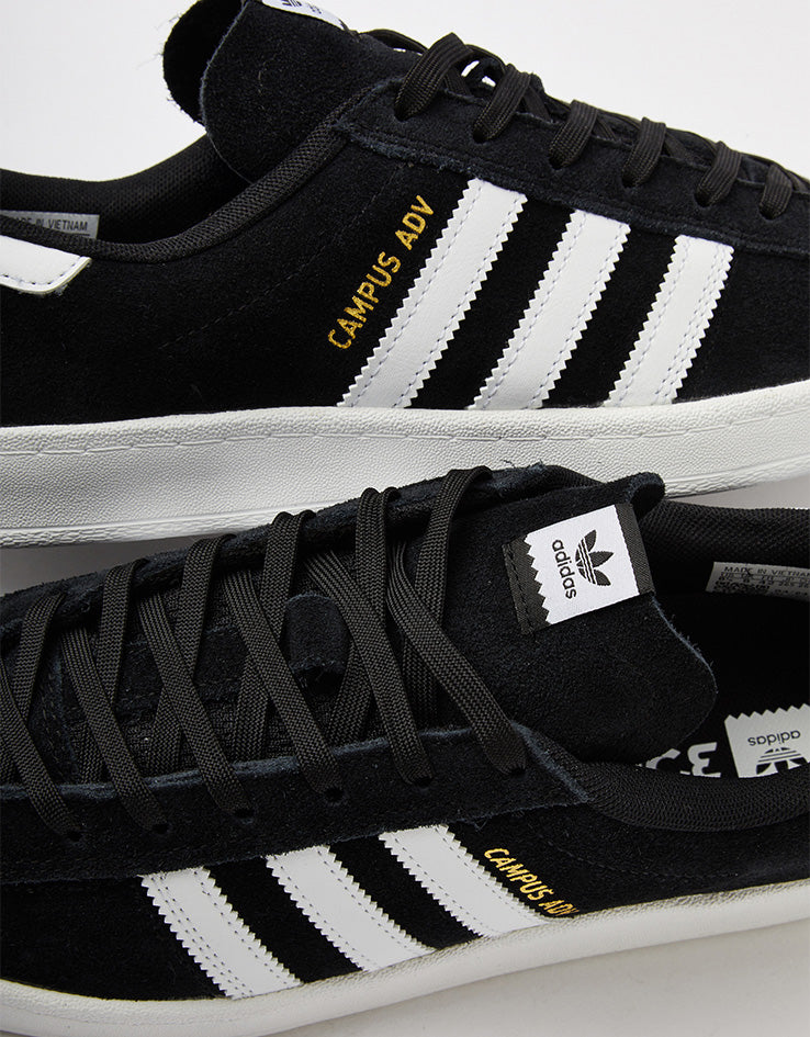 adidas Campus ADV Skate Shoes - Core Black/White/White