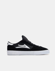 Lakai Cambridge Skate Shoes - Black/White Suede