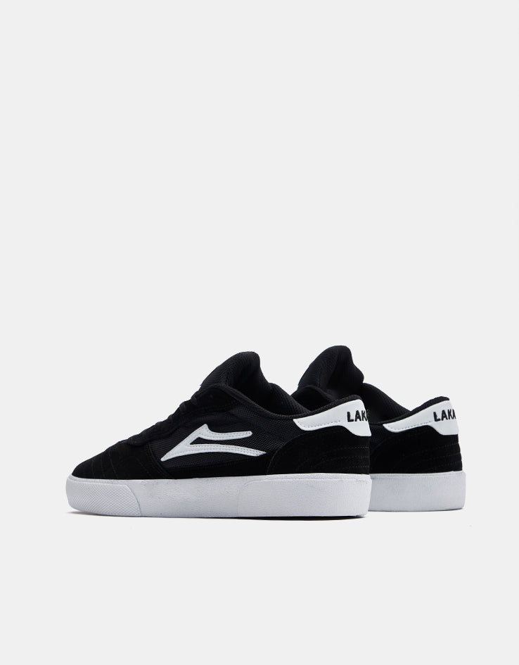 Lakai Cambridge Skate Shoes - Black/White Suede