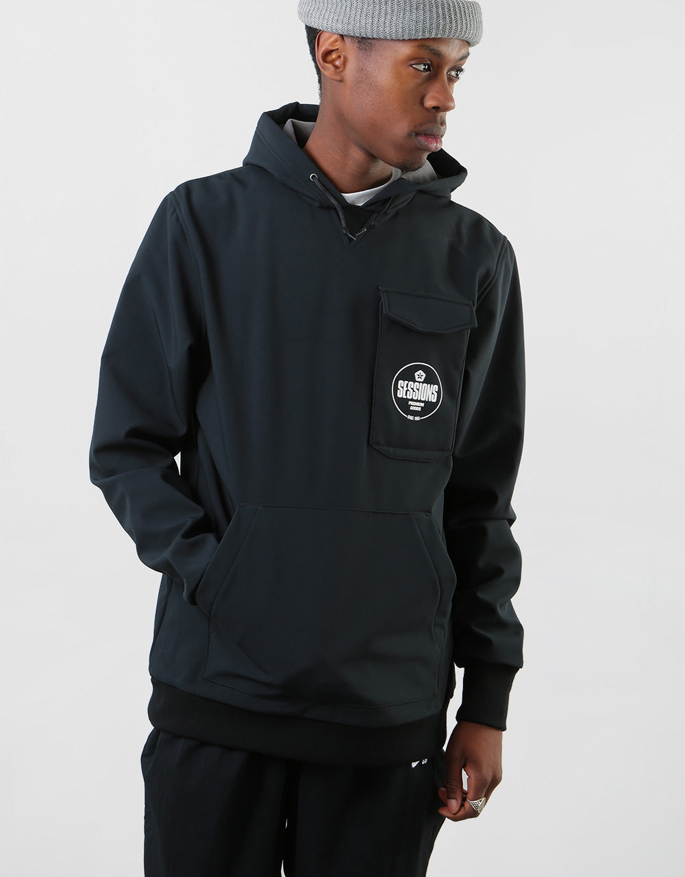 Sessions Nighthawk Graphic Pullover Hoodie - Black
