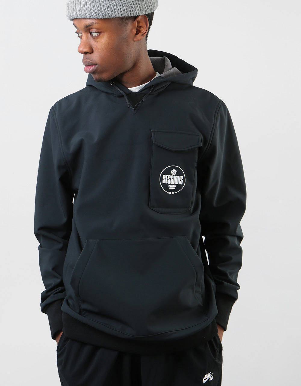 Sessions Nighthawk Graphic Pullover Hoodie - Black