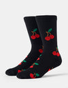 Route One Cherries Crew Socks - Black