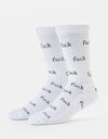 Route One F-It Crew Socks - White