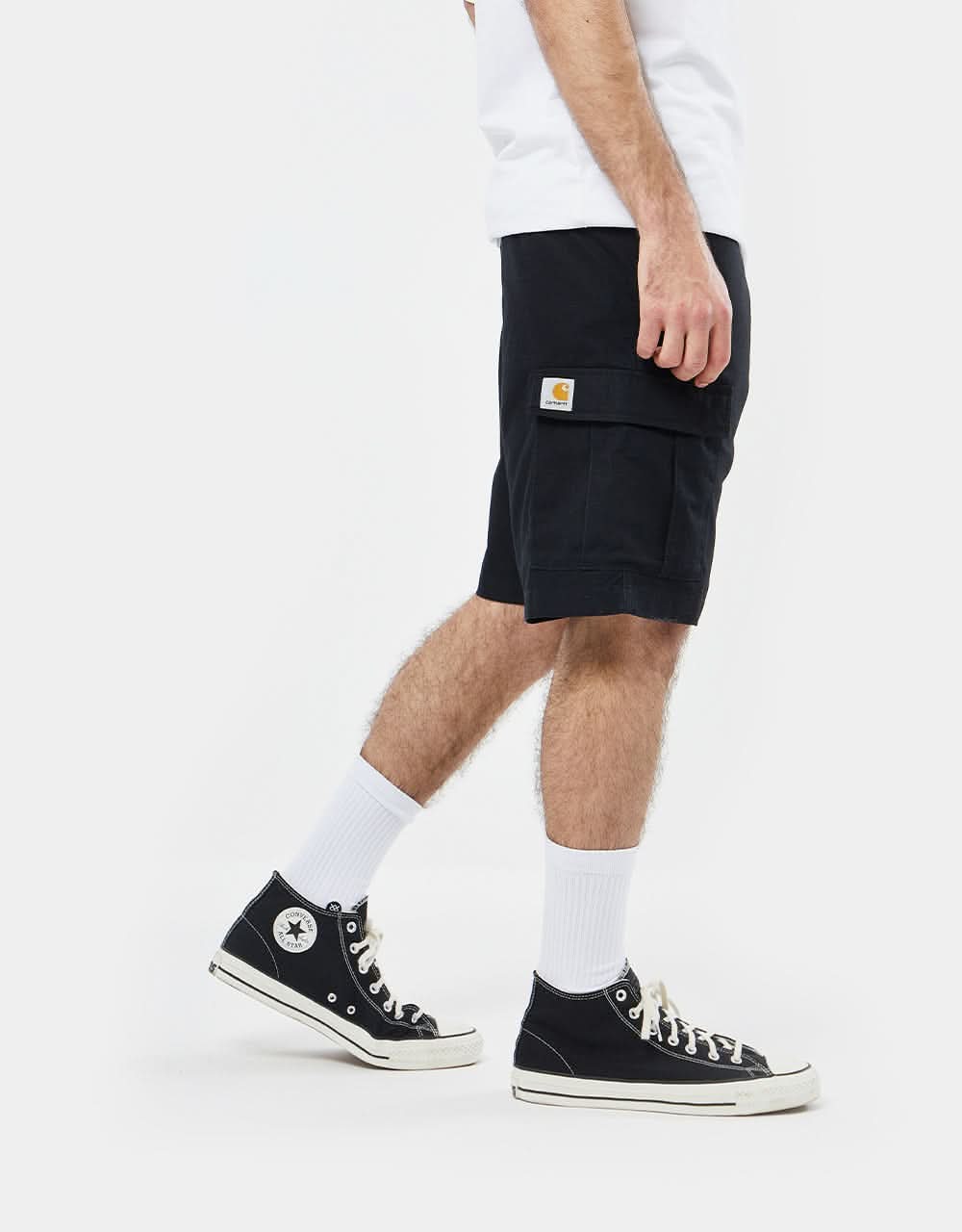 Carhartt WIP Aviation Shorts - Black (Rinsed)