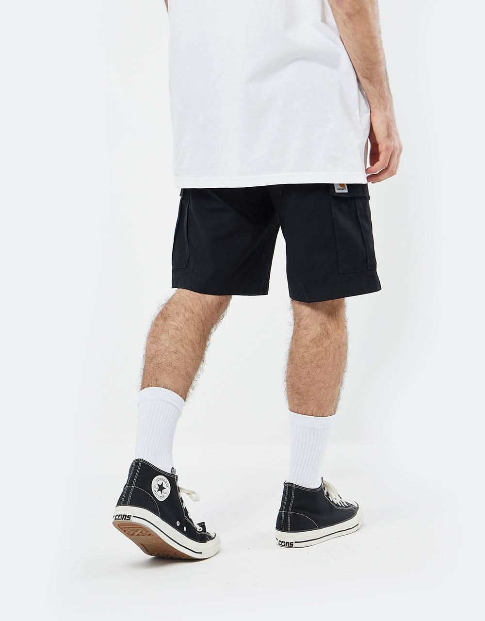 Carhartt WIP Aviation Shorts - Black (Rinsed)