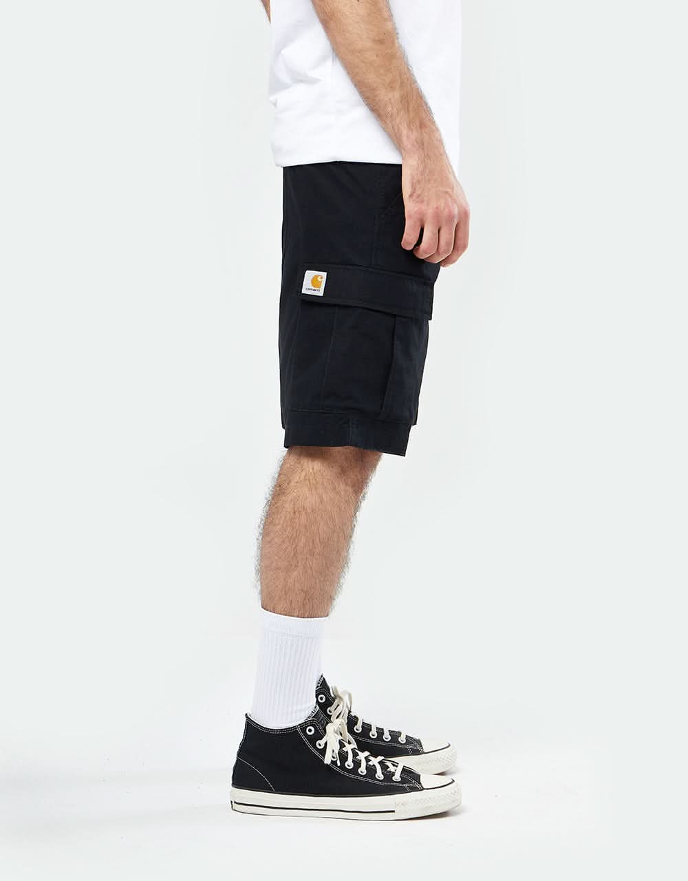 Carhartt WIP Aviation Shorts - Black (Rinsed)
