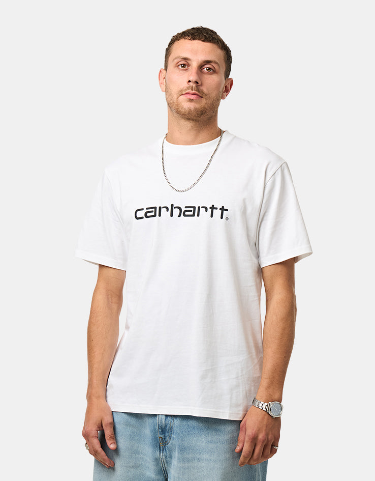 Carhartt WIP S/S Script T-Shirt - White/Black