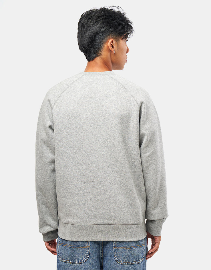 Carhartt WIP Chase Sweatshirt - Grey Heather/Gold