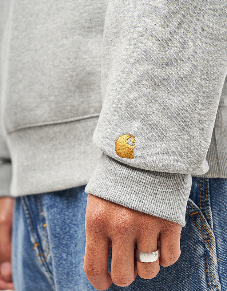 Carhartt WIP Chase Sweatshirt - Grey Heather/Gold