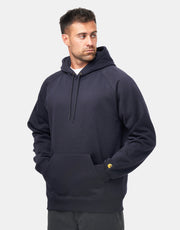 Carhartt WIP Hooded Chase Sweatshirt - Dark Navy/Gold