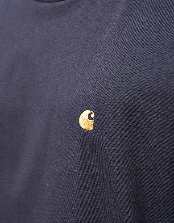 Carhartt WIP S/S Chase T-Shirt - Dark Navy/Gold