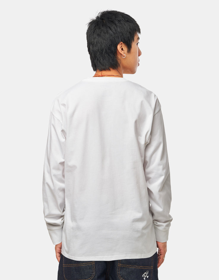 Carhartt WIP L/S Chase T-Shirt - White/Gold